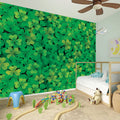Green Shamrock Leaf Pattern Print Wall Sticker
