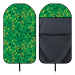 Green Shamrock Leaf Pattern Print Waterproof Car Seat Cover