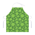 Green Shamrock Plaid Pattern Print Adjustable Apron