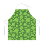 Green Shamrock Plaid Pattern Print Adjustable Apron