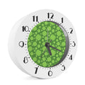 Green Shamrock Plaid Pattern Print Alarm Clock
