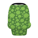 Green Shamrock Plaid Pattern Print Baby Seat Cover