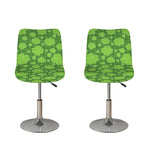 Green Shamrock Plaid Pattern Print Bar Stool Covers