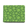 Green Shamrock Plaid Pattern Print Bifold Wallet