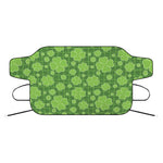 Green Shamrock Plaid Pattern Print Car Windshield Snow Cover