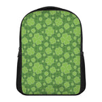 Green Shamrock Plaid Pattern Print Casual Backpack