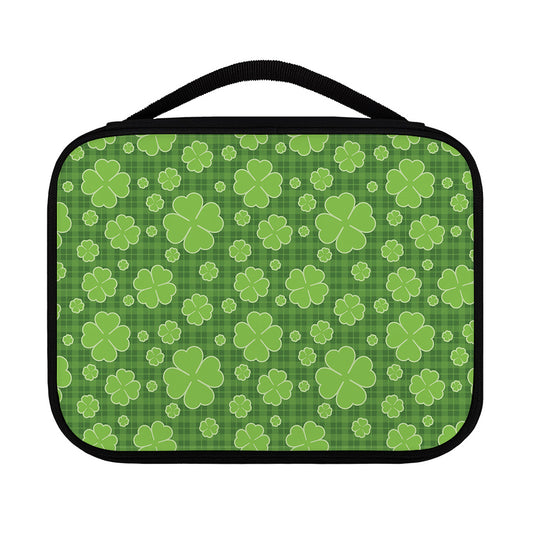 Green Shamrock Plaid Pattern Print Classic Bible Case