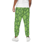Green Shamrock Plaid Pattern Print Cotton Pants