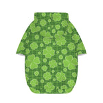 Green Shamrock Plaid Pattern Print Dog Zip Up Hoodie