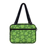 Green Shamrock Plaid Pattern Print Double Strap Bible Bag
