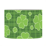 Green Shamrock Plaid Pattern Print Drum Lamp Shade