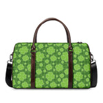 Green Shamrock Plaid Pattern Print Duffle Bag