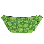 Green Shamrock Plaid Pattern Print Fanny Pack