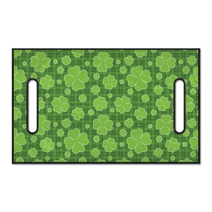 Green Shamrock Plaid Pattern Print Golf Cart Seat Cover