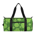 Green Shamrock Plaid Pattern Print Gym Bag