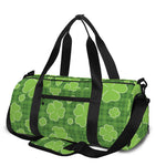 Green Shamrock Plaid Pattern Print Gym Bag