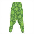 Green Shamrock Plaid Pattern Print Hammer Pants
