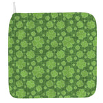 Green Shamrock Plaid Pattern Print Hand Towel