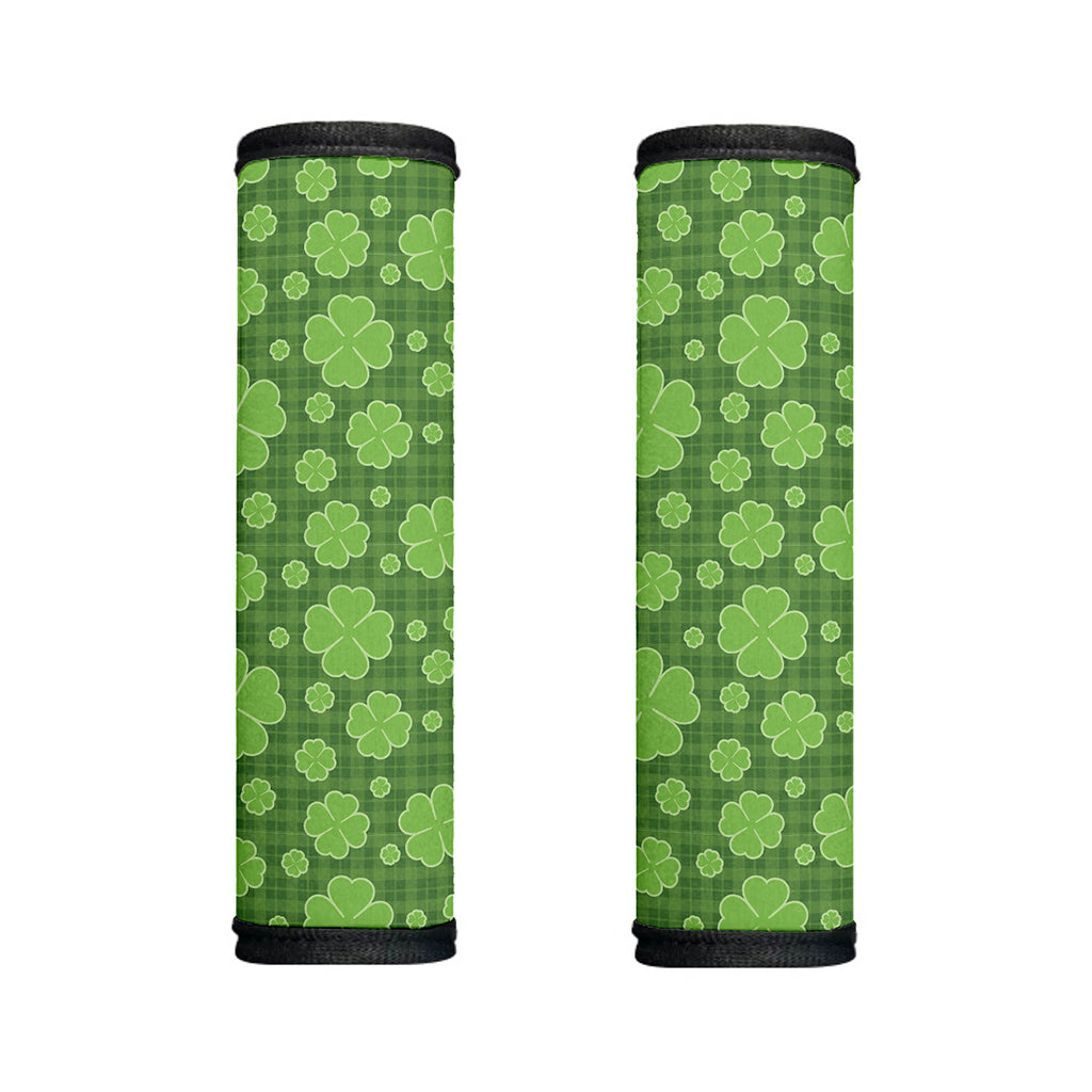 Green Shamrock Plaid Pattern Print Handle Covers