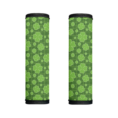 Green Shamrock Plaid Pattern Print Handle Covers