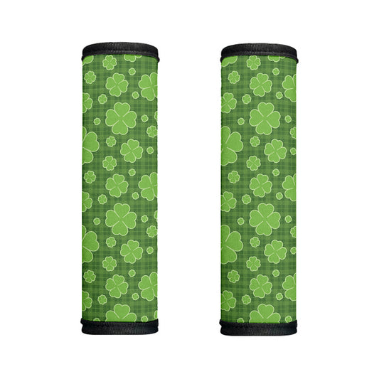 Green Shamrock Plaid Pattern Print Handle Covers