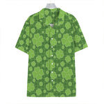 Green Shamrock Plaid Pattern Print Hawaiian Shirt