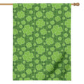 Green Shamrock Plaid Pattern Print House Flag