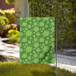 Green Shamrock Plaid Pattern Print House Flag