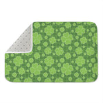 Green Shamrock Plaid Pattern Print Indoor Door Mat