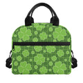 Green Shamrock Plaid Pattern Print Insulated Lunch Bag