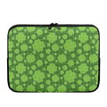 Green Shamrock Plaid Pattern Print Laptop Sleeve