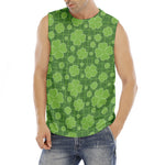 Green Shamrock Plaid Pattern Print Men's Fitness Tank Top