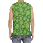Green Shamrock Plaid Pattern Print Men's Fitness Tank Top
