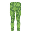 Green Shamrock Plaid Pattern Print Men's Leggings
