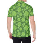 Green Shamrock Plaid Pattern Print Men's Shirt