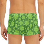 Green Shamrock Plaid Pattern Print Men's Short Boxer Briefs