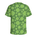 Green Shamrock Plaid Pattern Print Men's Sports T-Shirt