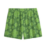 Green Shamrock Plaid Pattern Print Mesh Shorts