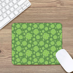 Green Shamrock Plaid Pattern Print Mouse Pad