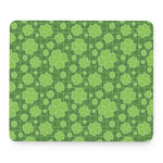 Green Shamrock Plaid Pattern Print Mouse Pad