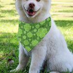Green Shamrock Plaid Pattern Print Over The Collar Dog Bandana