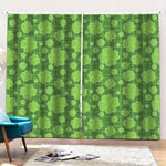 Green Shamrock Plaid Pattern Print Pencil Pleat Curtains