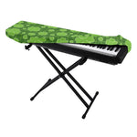 Green Shamrock Plaid Pattern Print Piano Keyboard Cover