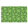 Green Shamrock Plaid Pattern Print Polyester Doormat