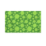 Green Shamrock Plaid Pattern Print Polyester Flag