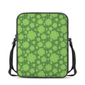 Green Shamrock Plaid Pattern Print Rectangular Crossbody Bag