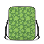 Green Shamrock Plaid Pattern Print Rectangular Crossbody Bag