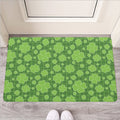 Green Shamrock Plaid Pattern Print Rubber Doormat