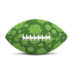 Green Shamrock Plaid Pattern Print Rugby Ball