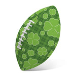 Green Shamrock Plaid Pattern Print Rugby Ball